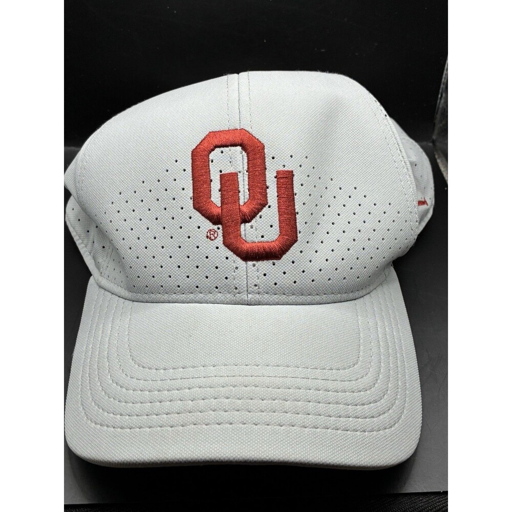OKLAHOMA OU GRAY M. JORDAN FLEX FIT HAT CAP M/L
